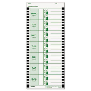 Lathem Time Company E8100 Time Card for Lathem Model 800P, 4 x 9, Weekly, 1-Sided, 100/Pack by LATHEM TIME CORPORATION