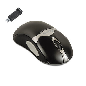 Fellowes, Inc 98912 Optical Cordless Mouse, Antimicrobial, Five-Button/Scroll, Black/Silver by FELLOWES MFG. CO.