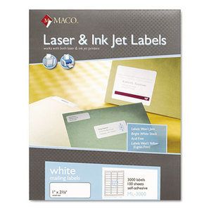 Chartpak, Inc MML-3000 White All-Purpose Labels, 1 x 2-5/8, 3000/Box by CHARTPAK/PICKETT