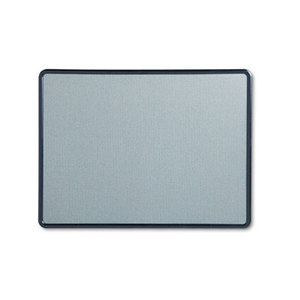 Quartet 7694BE Contour Fabric Bulletin Board, 48 x 36, Light Blue, Plastic Navy Blue Frame by QUARTET MFG.