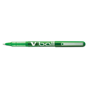 Pilot Corporation 35209 VBall Liquid Ink Roller Ball Stick Pen, Green Ink, .5mm, Dozen by PILOT CORP. OF AMERICA