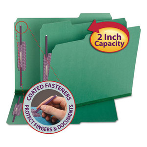 SMEAD MANUFACTURING COMPANY 14938 Colored Pressboard Fastener Folders, Letter, 1/3 Cut, Green, 25/Box by SMEAD MANUFACTURING CO.