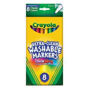 BINNEY & SMITH / CRAYOLA 587809 Washable Markers, Fine Point, Classic Colors, 8/Pack by BINNEY & SMITH / CRAYOLA