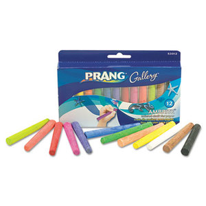 Ambrite Paper Chalk, Assorted Colors, 12 Sticks/Set by DIXON TICONDEROGA CO.