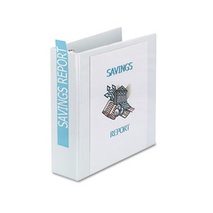 Avery 19751 Showcase Economy View Binder w/Round Rings, 11 x 8 1/2, 3" Cap, White by AVERY-DENNISON
