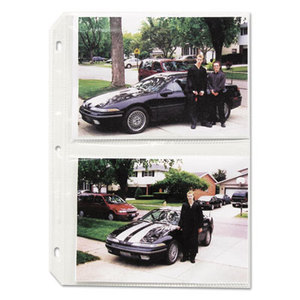Clear Photo Pages for Four 5 x 7 Photos, 3-Hole Punched, 11-1/4 x 8-1/8 by C-LINE PRODUCTS, INC