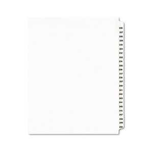 Avery 01339 Avery-Style Legal Side Tab Divider, Title: 226-250, Letter, White, 1 Set by AVERY-DENNISON