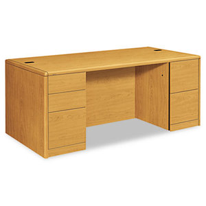 HON COMPANY 10799CC 10700 Double Pedestal Desk w/Full Height Pedestals, 72w x 36d x 29 1/2h, Harvest by HON COMPANY