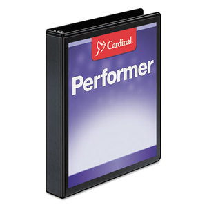 Cardinal Brands, Inc 17201 Performer ClearVue Slant-D Ring Binder, 1" Cap, 11 x 8 1/2, Black by CARDINAL BRANDS INC.