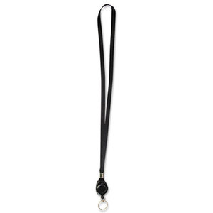 Lanyards with Retractable ID Reels, Ring Style, 36" Long, Black, 12/PK by ADVANTUS CORPORATION