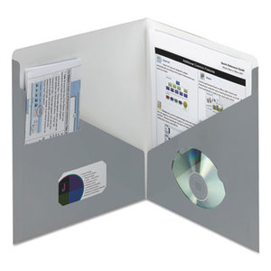 SMEAD MANUFACTURING COMPANY 87991 Contemporary Classics Two-Pocket Folder, 11 x 8 1/2, Blue Gray, 25/Box by SMEAD MANUFACTURING CO.