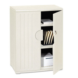 ICEBERG ENTERPRISES, LLC 92563 OfficeWorks Resin Storage Cabinet, 36w x 22d x 46h, Platinum by ICEBERG ENTERPRISES