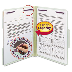 SMEAD MANUFACTURING COMPANY 14944 Three Inch Expansion Fastener Folder, 1/3 Top Tab, Letter, Gray Green, 25/Box by SMEAD MANUFACTURING CO.