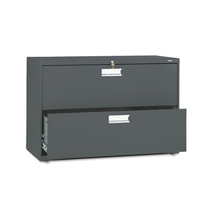 600 Series Two-Drawer Lateral File, 42w x 19-1/4d, Charcoal by HON COMPANY