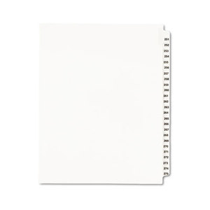 Avery 01340 Avery-Style Legal Side Tab Divider, Title: 251-275, Letter, White, 1 Set by AVERY-DENNISON