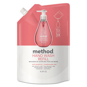 Method Products, Inc 00655 Gel Hand Wash Refill, 34oz, Pink Grapefruit Scent, Plastic Pouch by METHOD PRODUCTS INC.