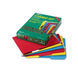 ESSELTE CORPORATION 16157 Combo Kit Hanging File Folders, 1/3 Tab, Letter, Assorted, 12 Sets/Box by ESSELTE PENDAFLEX CORP.