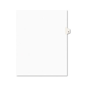 Avery 01408 Avery-Style Legal Side Tab Dividers, One-Tab, Title H, Letter, White, 25/Pack by AVERY-DENNISON
