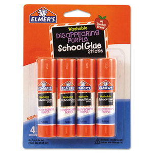 Washable School Glue Sticks, Disappearing Purple, 4/Pack by HUNT MFG.