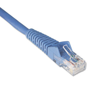 Tripp Lite N201-001-BL N201-001-BL 1ft Cat6 Gigabit Snagless Molded Patch Cable RJ45 M/M Blue, 1' by TRIPPLITE