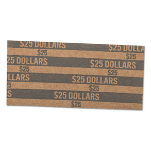 Flat Coin Wrappers, Dollar Coin, $25, Pop-Open Wrappers, 1000/Box by MMF INDUSTRIES