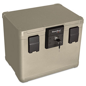 Fire and Waterproof Chest, 0.60 ft3, 16w x 12-1/2d x 13h, Taupe by FIRE KING INTERNATIONAL