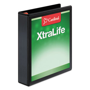 Cardinal Brands, Inc 26311 XtraLife ClearVue Non-Stick Locking Slant-D Binder, 1.5" Cap, 11 x 8 1/2, Black by CARDINAL BRANDS INC.