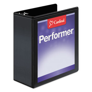 Cardinal Brands, Inc 17811 Performer ClearVue Slant-D Ring Binder, 4" Cap, 11 x 8 1/2, Black by CARDINAL BRANDS INC.