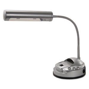 Full Spectrum Organizer Desk Lamp, 15" High, Silver by LEDU CORP.