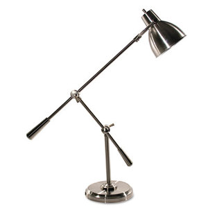 Full Spectrum Cantilever Post Desk Lamp, 26" High, Brushed Steel by LEDU CORP.