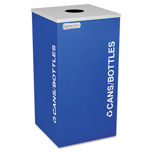 EXCELL METAL PRODUCTS CO RC-KDSQ-C RYX Kaleidoscope Collection Recycling Receptacle, 24gal, Royal Blue by EXCELL METAL PRODUCTS CO