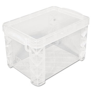 Advantus Corporation 40305 Super Stacker Storage Boxes, Hold 500 4 x 6 Cards, Plastic, Clear by ADVANTUS CORPORATION