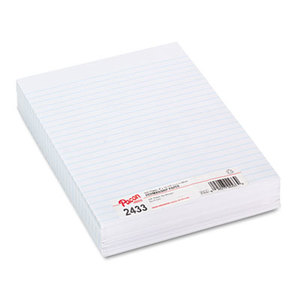 PACON CORPORATION 2433 Composition Paper, 3/8" Ruling, 16 lbs., 8 x 10-1/2, White, 500 Sheets/Pack by PACON CORPORATION