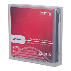 1/2" Ultrium LTO-6 Cartridge, 2538 ft, 2.5TB Native/6.25TB Compressed by IMATION