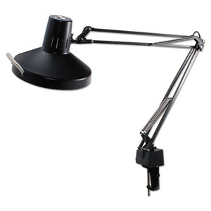 LEDU CORP. L445BK Three-Way Incandescent/Fluorescent Clamp-On Lamp, 40" Reach, Black by LEDU CORP.