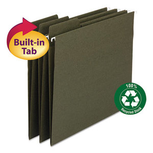 SMEAD MANUFACTURING COMPANY 64137 FasTab Recycled Hanging File Folders, Legal, Green, 20/Box by SMEAD MANUFACTURING CO.