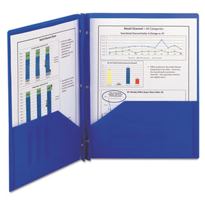 SMEAD MANUFACTURING COMPANY 87726 Poly Two-Pocket Folder w/Fasteners, 11 x 8 1/2, Blue, 25/Box by SMEAD MANUFACTURING CO.