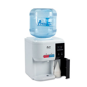 Tabletop Thermoelectric Water Cooler, 13 1/4" dia. x 15 3/4h, White by AVANTI