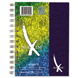 Roaring Spring Paper Products 13205 Maxim Notebook, College Rule, 7 x 5, 1 Subject, 80 Sheets, Assorted by ROARING SPRING PAPER PRODUCTS