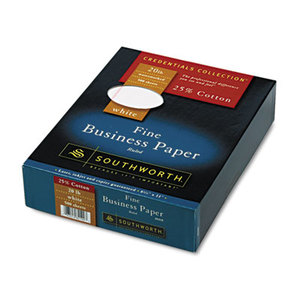 Southworth Company, Agawam, MA 403CR 25% Cotton Business Paper,White w/Red Rules 20 lb, Wove, 8-1/2 x 11, 500/Bx, FSC by SOUTHWORTH CO.