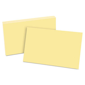 Unruled Index Cards, 5 x 8, Canary, 100/Pack by ESSELTE PENDAFLEX CORP.