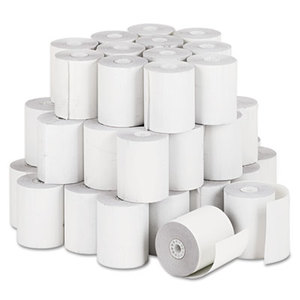 PM Company, LLC 4302 Paper Rolls, Teller Window/Financial Roll, 3" x 140 ft, White, 50/Carton by PM COMPANY