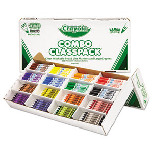 BINNEY & SMITH / CRAYOLA 523348 Classpack Crayons w/Markers, 8 Colors, 128 Each Crayons/Markers, 256/Box by BINNEY & SMITH / CRAYOLA