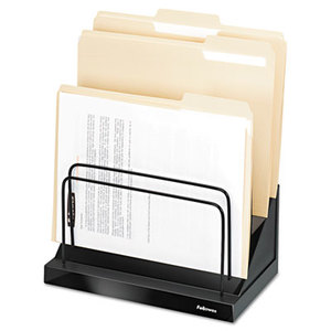 Fellowes, Inc FEL8038701 Step File, 6 Comp, Plastic/Steel, 11 1/8 x 7 1/8 x 10 1/2, Black Pearl by FELLOWES MFG. CO.