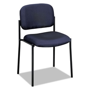 BASYX VL606VA90 VL606 Series Stacking Armless Guest Chair, Navy Fabric by BASYX