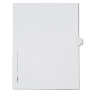 Allstate-Style Legal Side Tab Divider, Title: O, Letter, White, 25/Pack by AVERY-DENNISON