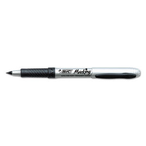 BIC GPMU11 BLK Marking Ultra-Fine Tip Permanent Marker, Tuxedo Black, Dozen by BIC CORP.