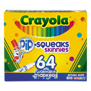 BINNEY & SMITH / CRAYOLA 588764 Pip-Squeaks Skinnies Washable Markers, 64 Colors, 64/Set by BINNEY & SMITH / CRAYOLA