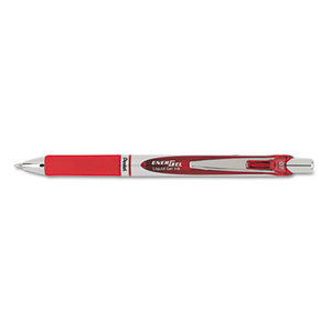 PENTEL OF AMERICA BL77-B EnerGel RTX Retractable Liquid Gel Pen, .7mm, Black/Gray Barrel, Red Ink by PENTEL OF AMERICA