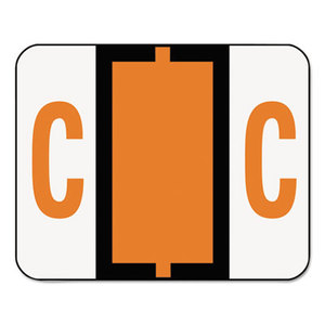 SMEAD MANUFACTURING COMPANY 67073 A-Z Color-Coded Bar-Style End Tab Labels, Letter C, Dark Orange, 500/Roll by SMEAD MANUFACTURING CO.